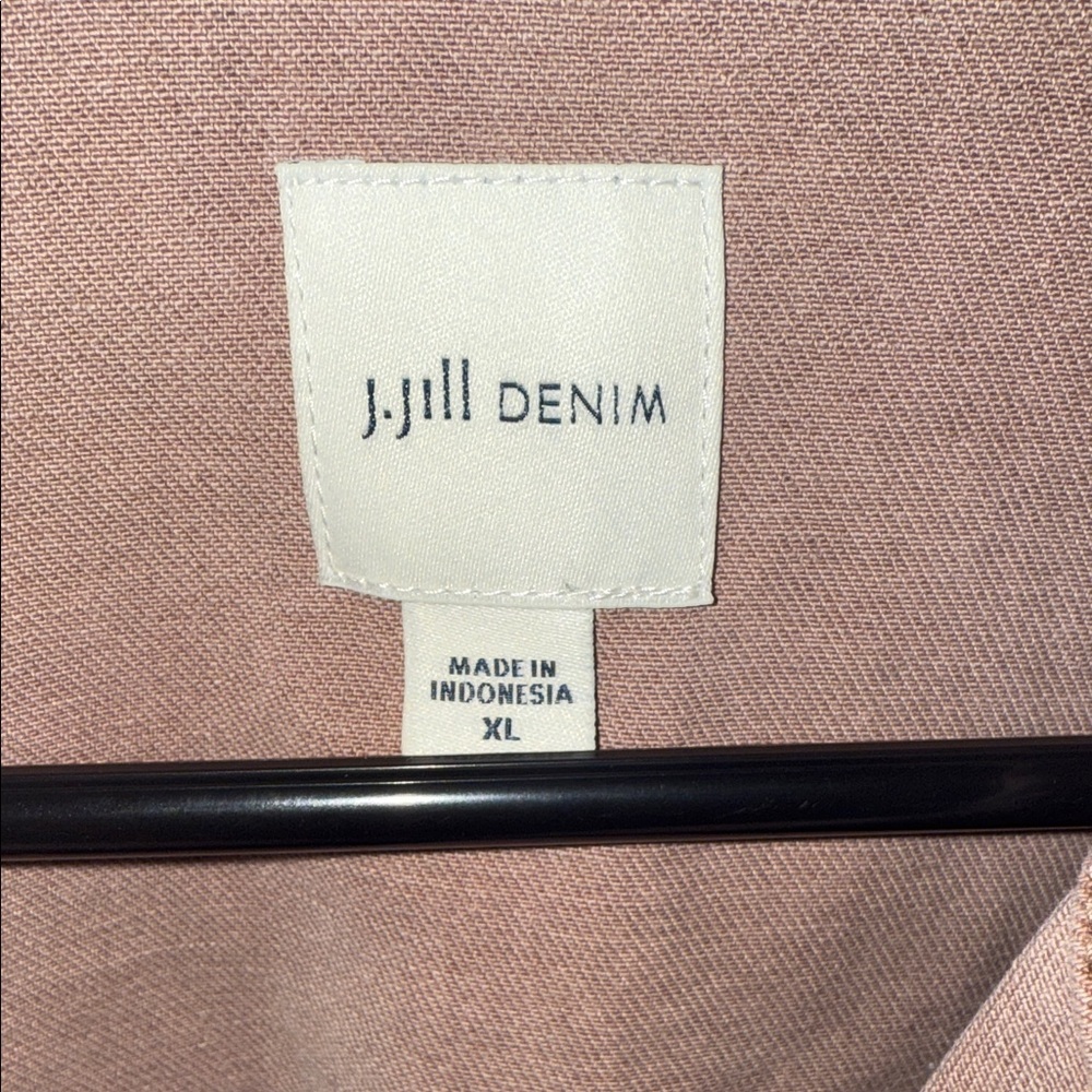 J. Jill Dusty Pink Stretch Denim Jacket - Picture 2 of 5